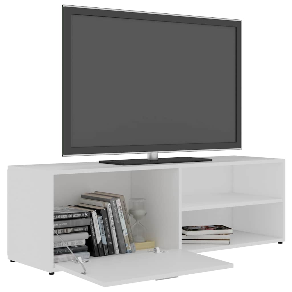 801152 vidaXL TV Cabinet White 120x34x37 cm Engineered Wood