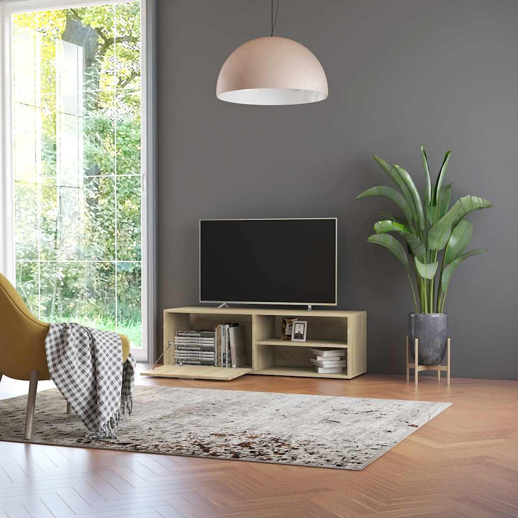 801155 vidaXL TV Cabinet Sonoma Oak 120x34x37 cm Engineered Wood
