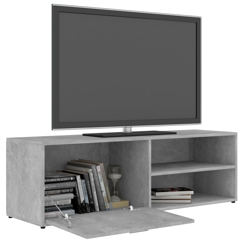 vidaXL TV Cabinet Concrete Grey 120x34x37 cm Engineered Wood