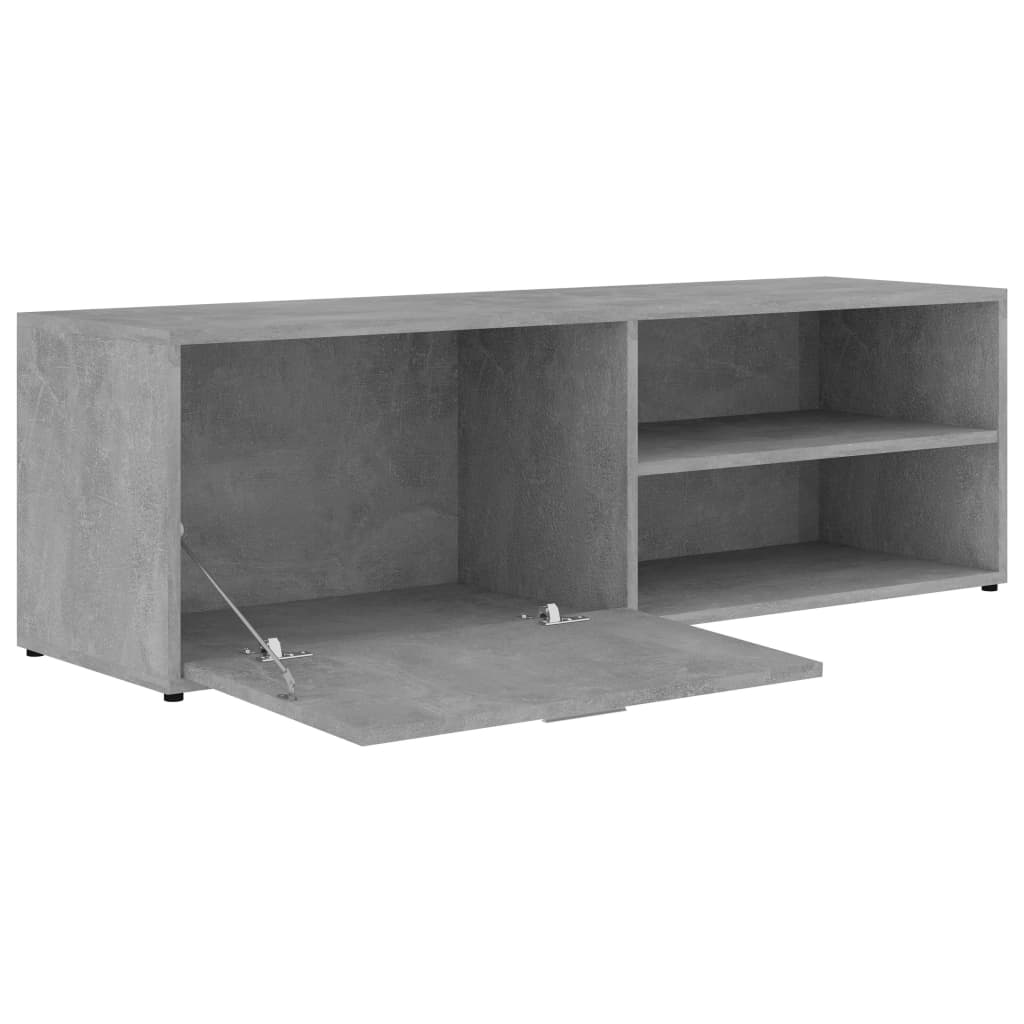 vidaXL TV Cabinet Concrete Grey 120x34x37 cm Engineered Wood