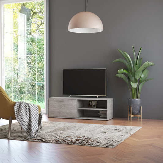 vidaXL TV Cabinet Concrete Grey 120x34x37 cm Engineered Wood