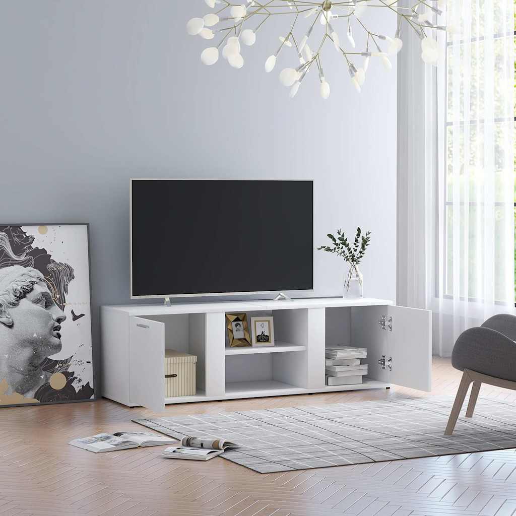 801161 vidaXL TV Cabinet White 120x34x37 cm Engineered Wood