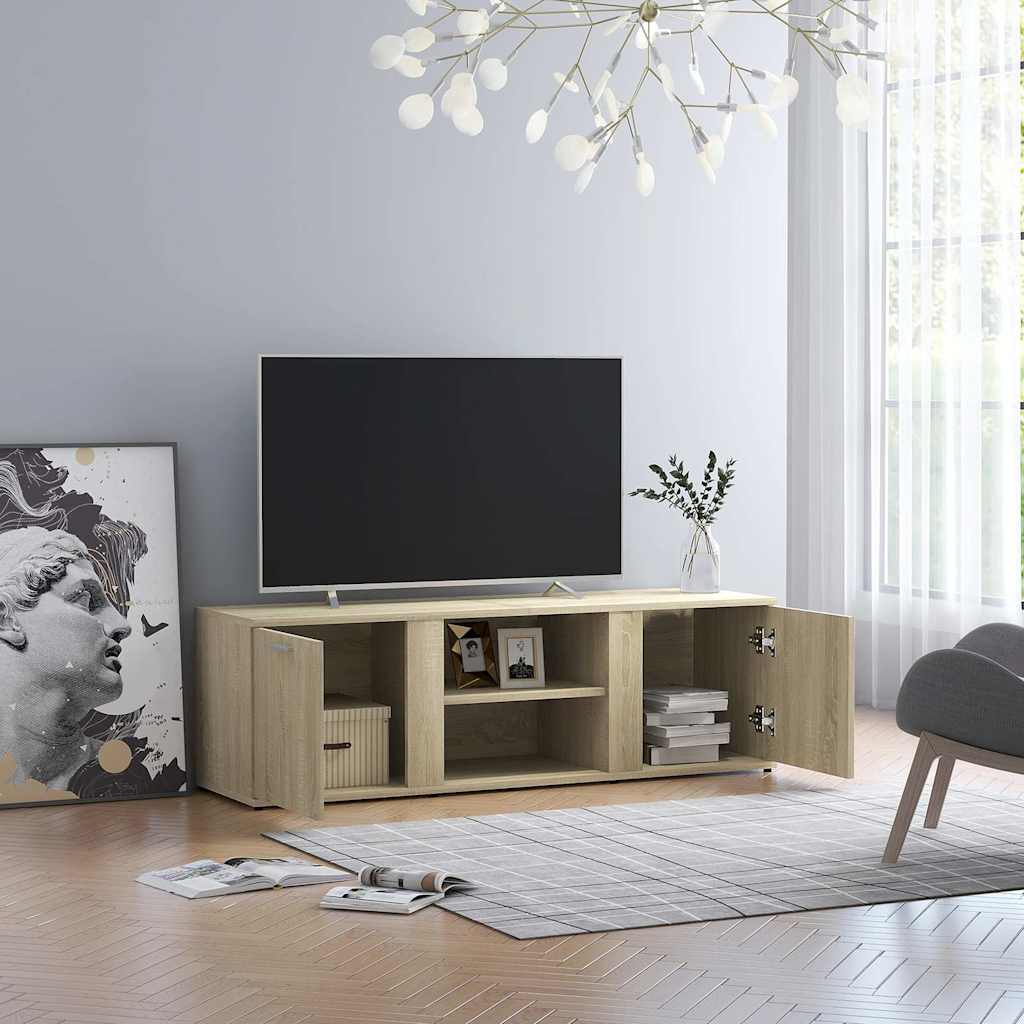 801164 vidaXL TV Cabinet Sonoma Oak 120x34x37 cm Engineered Wood