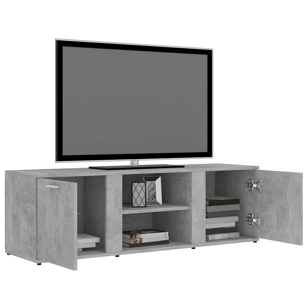 801165 vidaXL TV Cabinet Concrete Grey 120x34x37 cm Engineered Wood