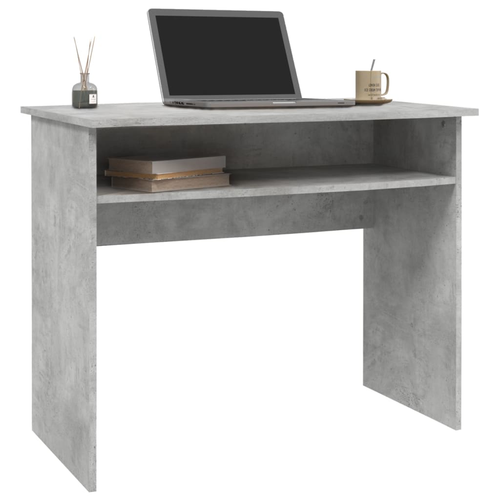 vidaXL Desk Concrete Grey 90x50x74 cm Engineered Wood