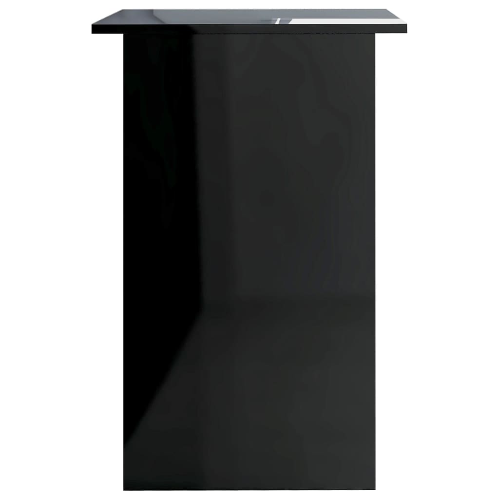 vidaXL Desk High Gloss Black 90x50x74 cm Engineered Wood