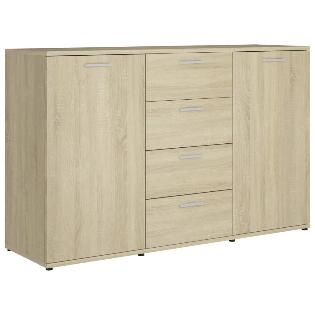 vidaXL Sideboard Sonoma Oak 120x35.5x75 cm Engineered Wood