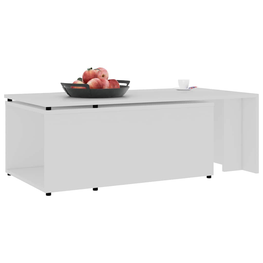 801337 vidaXL Coffee Table White 150x50x35 cm Engineered Wood