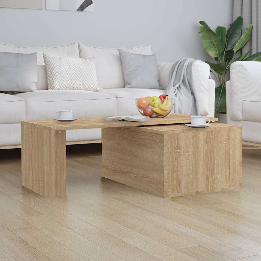801340 vidaXL Coffee Table Sonoma Oak 150x50x35 cm Engineered Wood