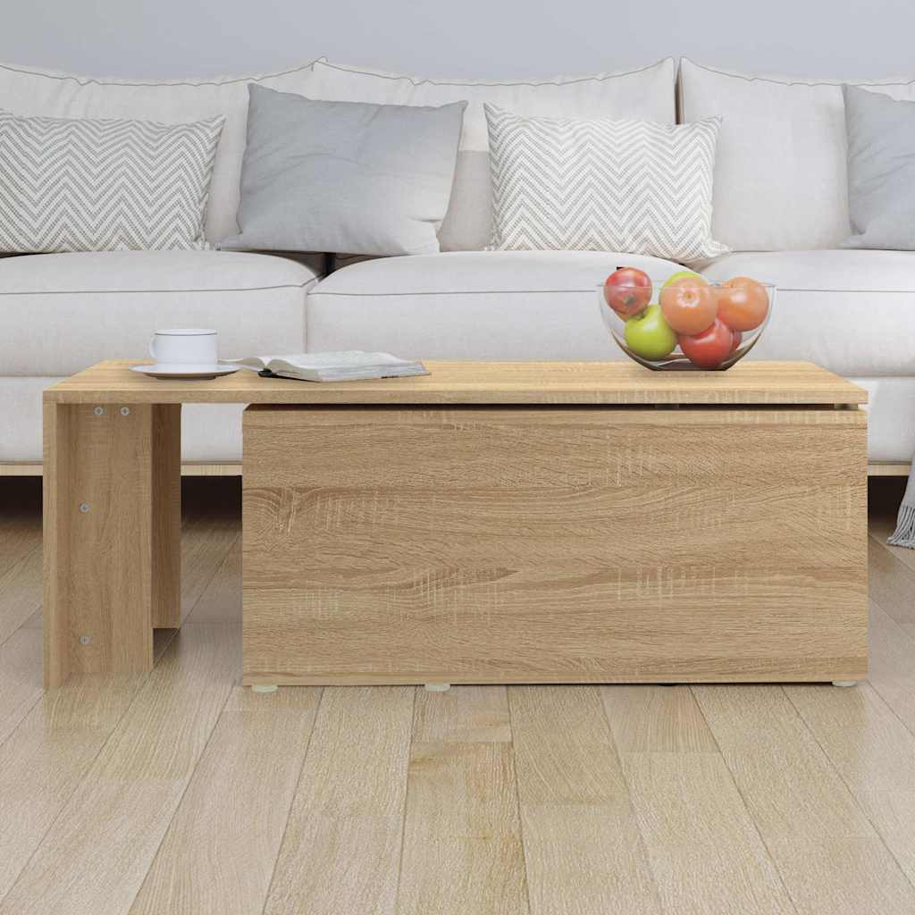 801340 vidaXL Coffee Table Sonoma Oak 150x50x35 cm Engineered Wood