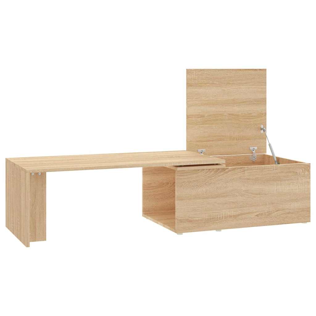 801340 vidaXL Coffee Table Sonoma Oak 150x50x35 cm Engineered Wood