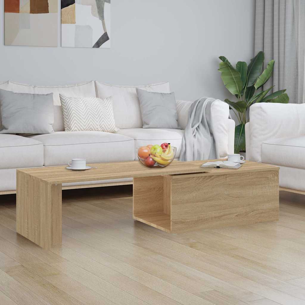801340 vidaXL Coffee Table Sonoma Oak 150x50x35 cm Engineered Wood