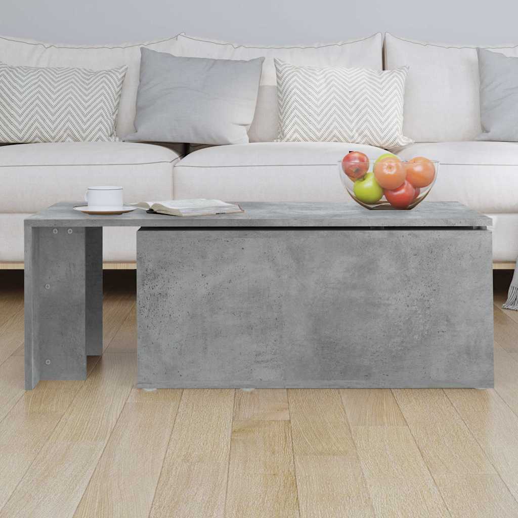 801341 vidaXL Coffee Table Concrete Grey 150x50x35 cm Engineered Wood