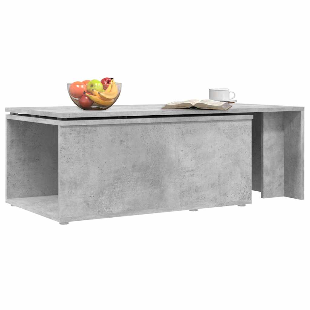 801341 vidaXL Coffee Table Concrete Grey 150x50x35 cm Engineered Wood