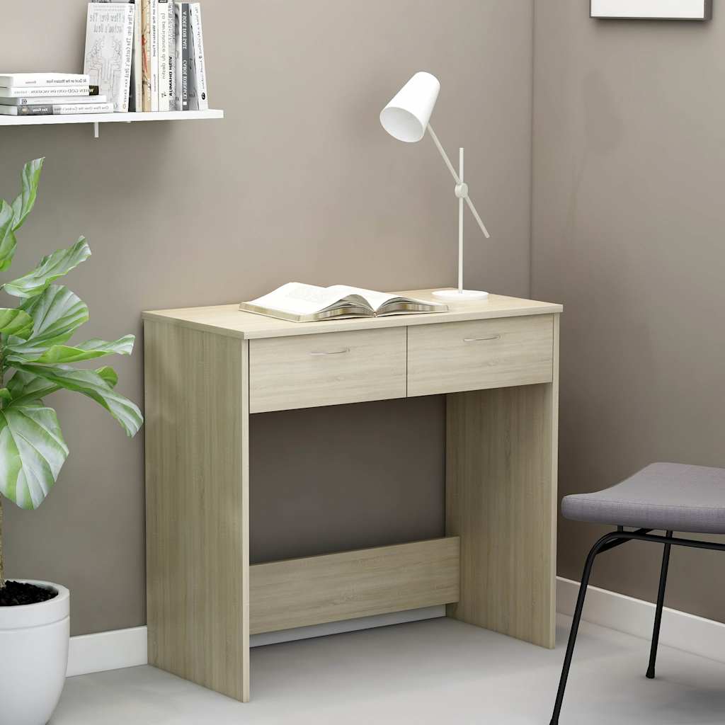 801358 vidaXL Desk Sonoma Oak 80x40x75 cm Engineered Wood