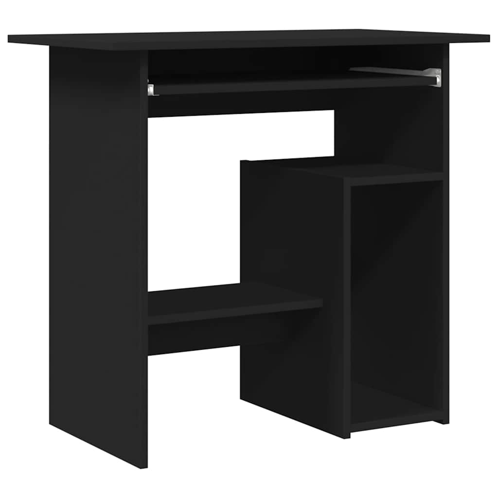 vidaXL Desk Black 80x45x74 cm Engineered Wood