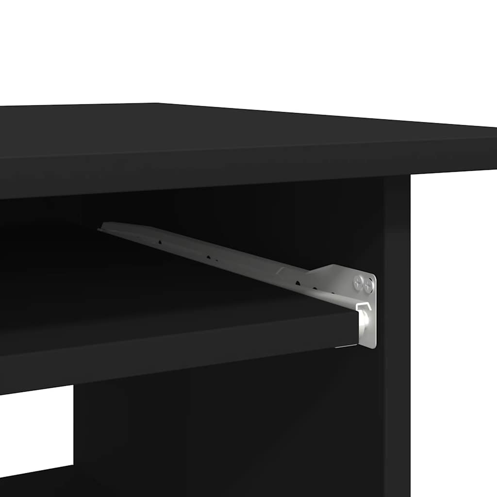 vidaXL Desk Black 80x45x74 cm Engineered Wood