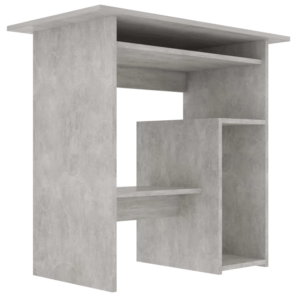 vidaXL Desk Concrete Grey 80x45x74 cm Engineered Wood