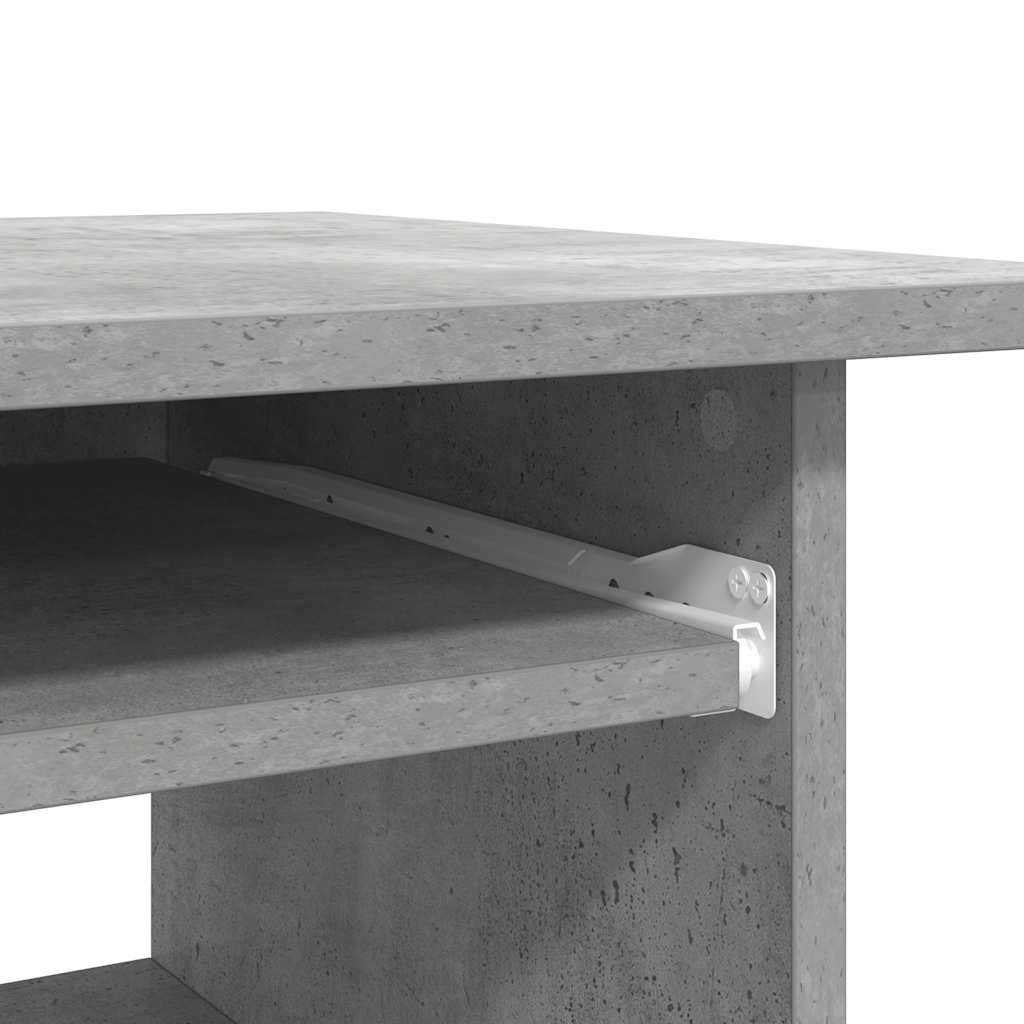 vidaXL Desk Concrete Grey 80x45x74 cm Engineered Wood