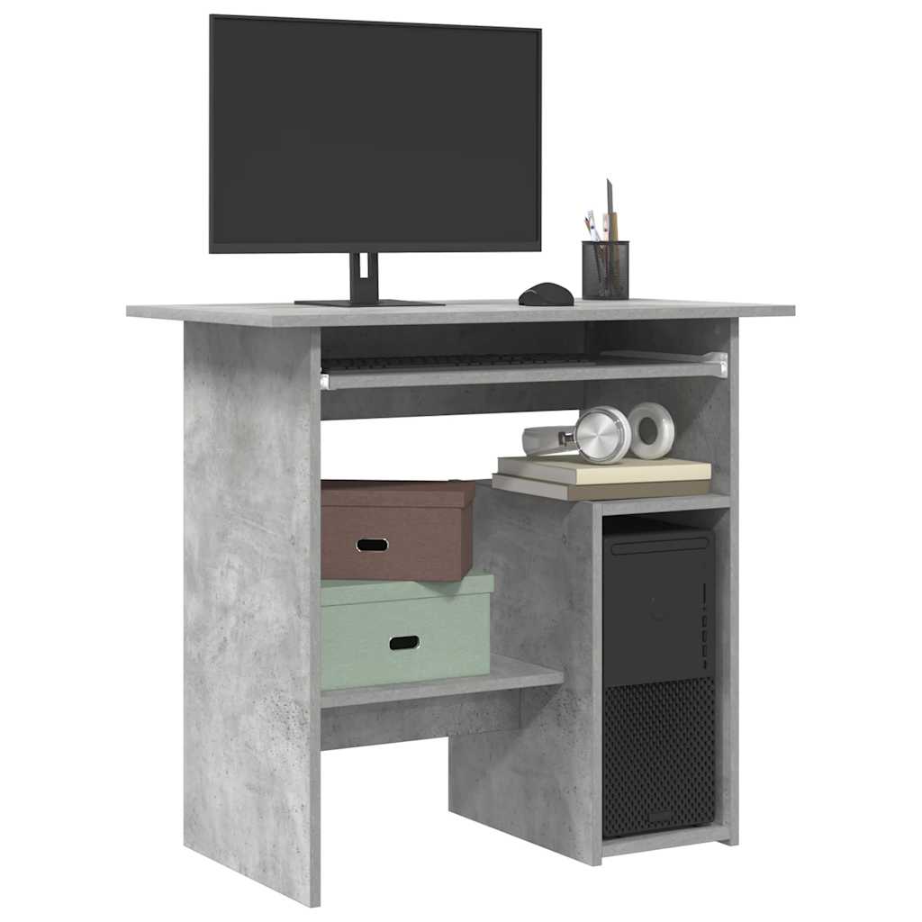 vidaXL Desk Concrete Grey 80x45x74 cm Engineered Wood