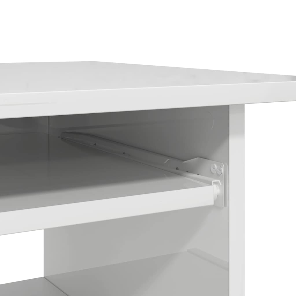 vidaXL Desk High Gloss White 80x45x74 cm Engineered Wood