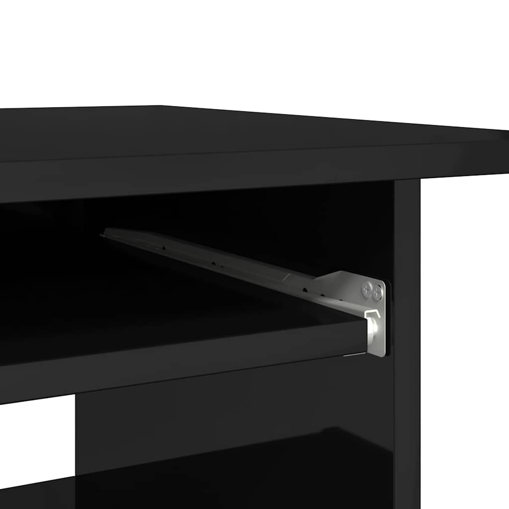 vidaXL Desk High Gloss Black 80x45x74 cm Engineered Wood