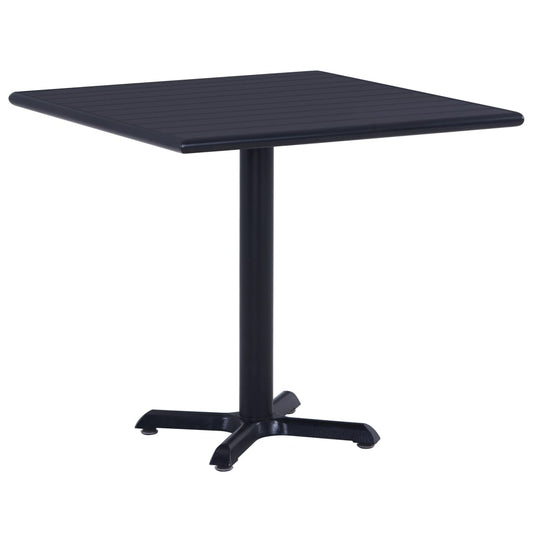 Garden Table Black 80x80x75 cm