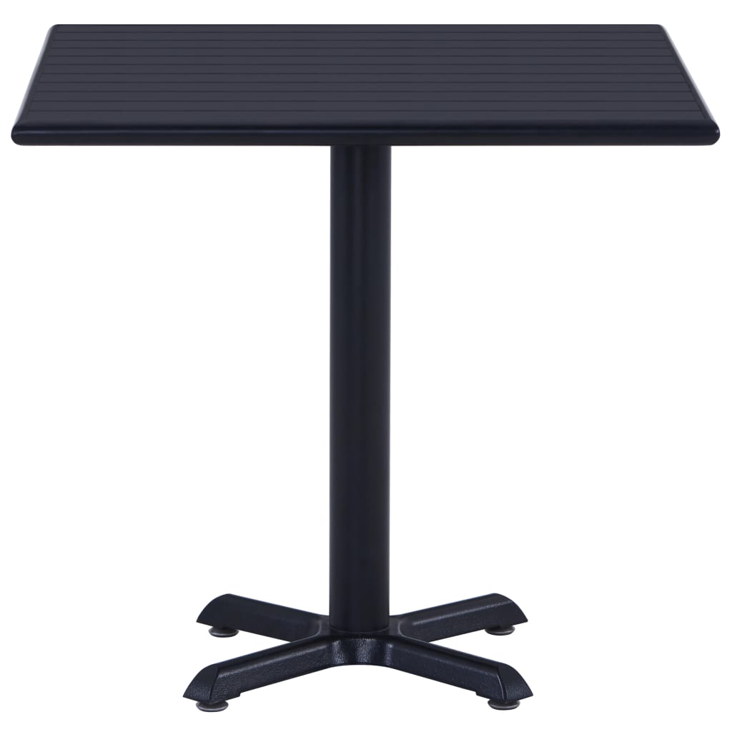 vidaXL Garden Table  Black 80x80x75 cm