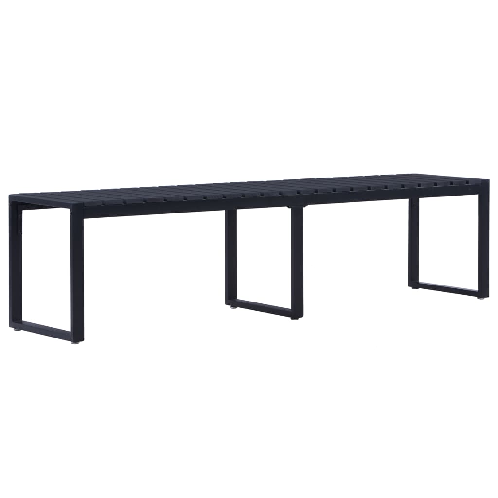 Garden Bench | Black | PS board | 180 cm wide | Durable | Garden Bench