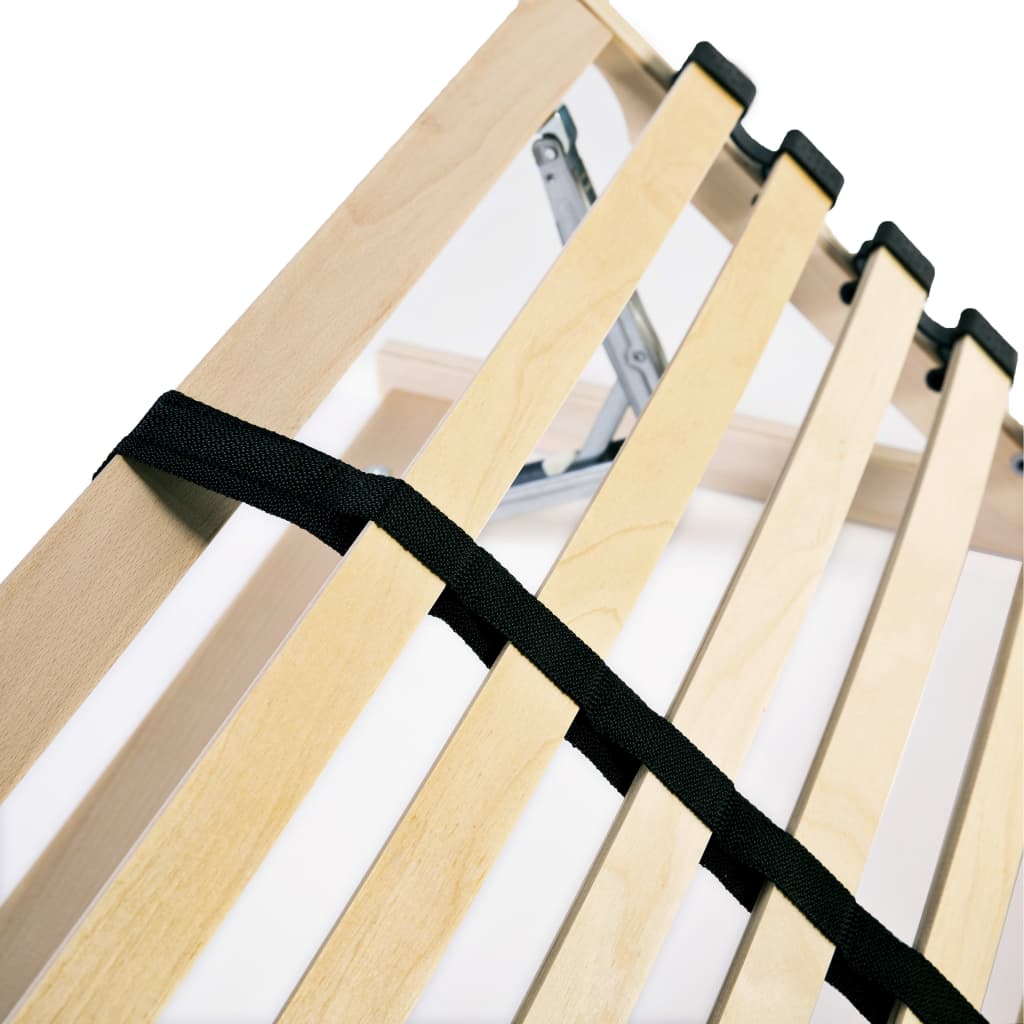 Slatted Bed Bases without Mattress 2 pcs with 28 Slats 80x200 cm