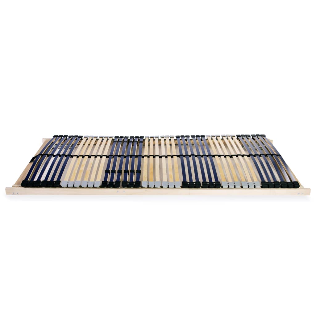 Slatted Bed Bases without Mattress 2 pcs with 42 Slats 80x200 cm