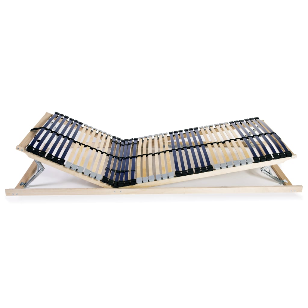 Slatted Bed Bases without Mattress 2 pcs with 42 Slats 80x200 cm