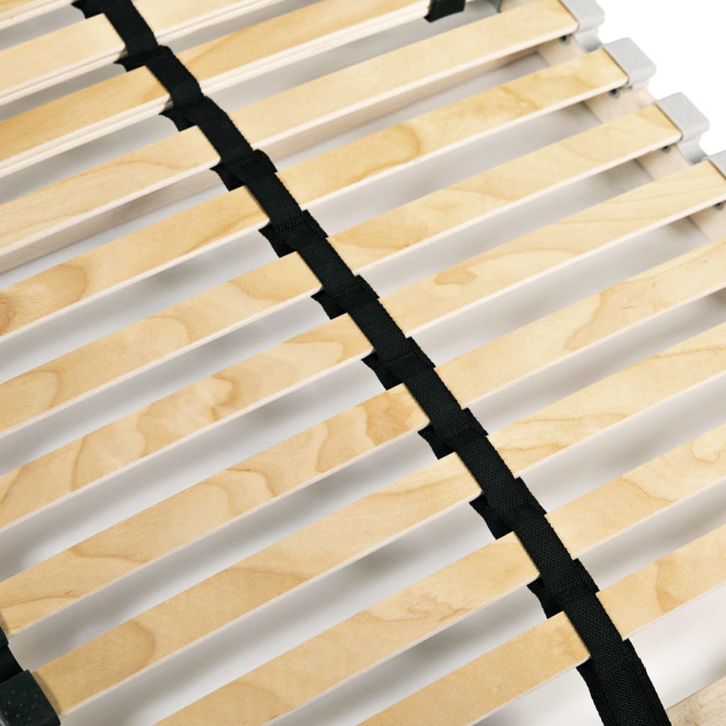 Slatted Bed Bases without Mattress 2 pcs with 28 Slats 90x200 cm