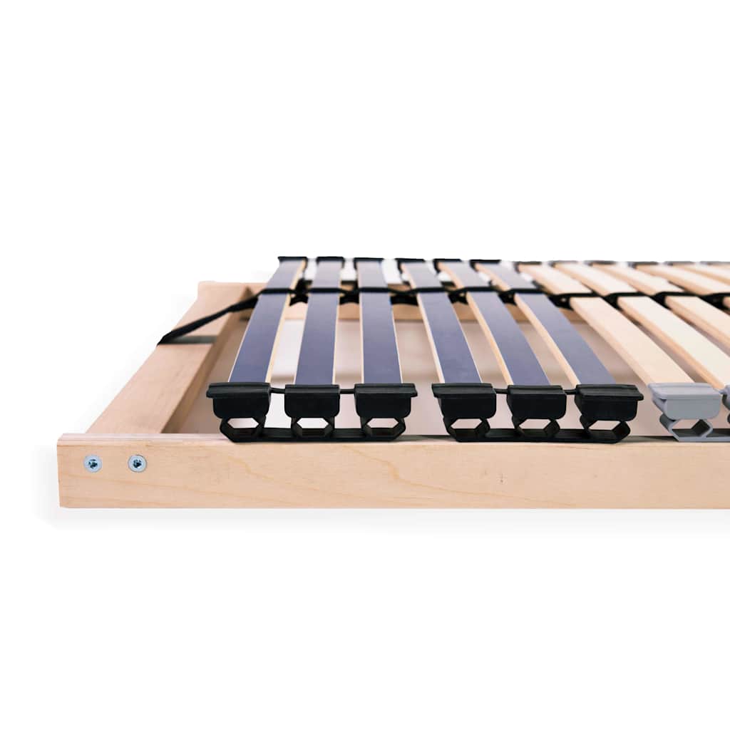 Slatted Bed Bases without Mattress 2 pcs with 42 Slats 90x200 cm