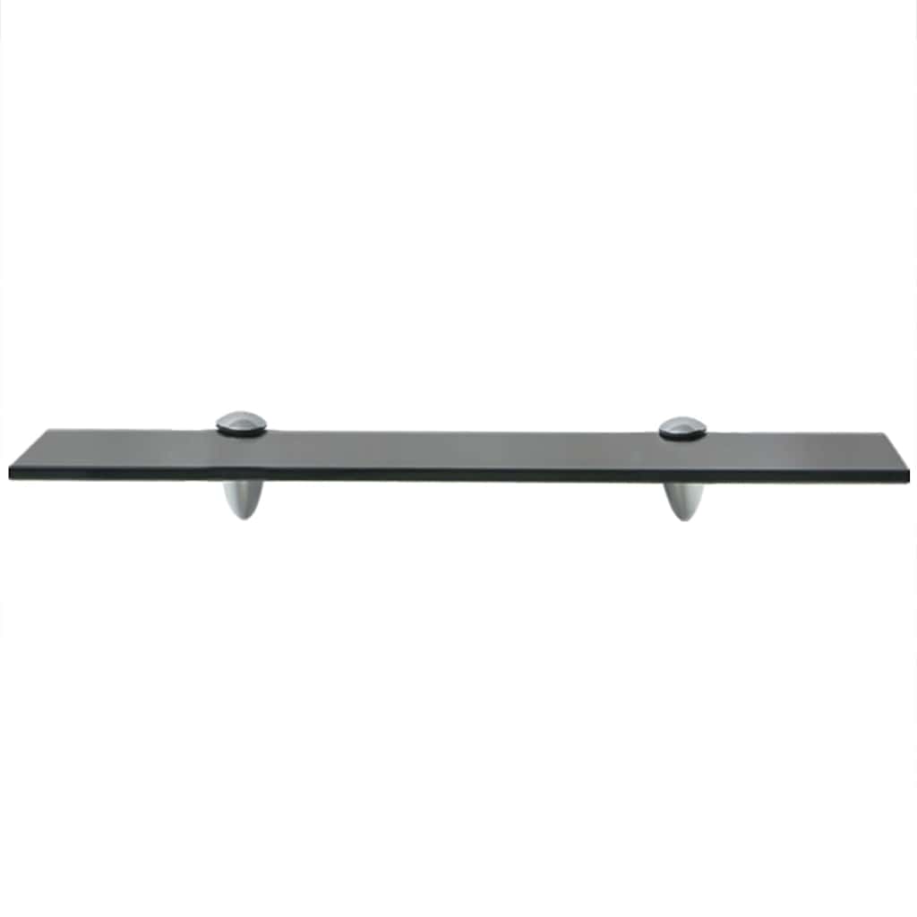 Floating Shelf | Set of 2 | Black | Toughened safety glass | Medium