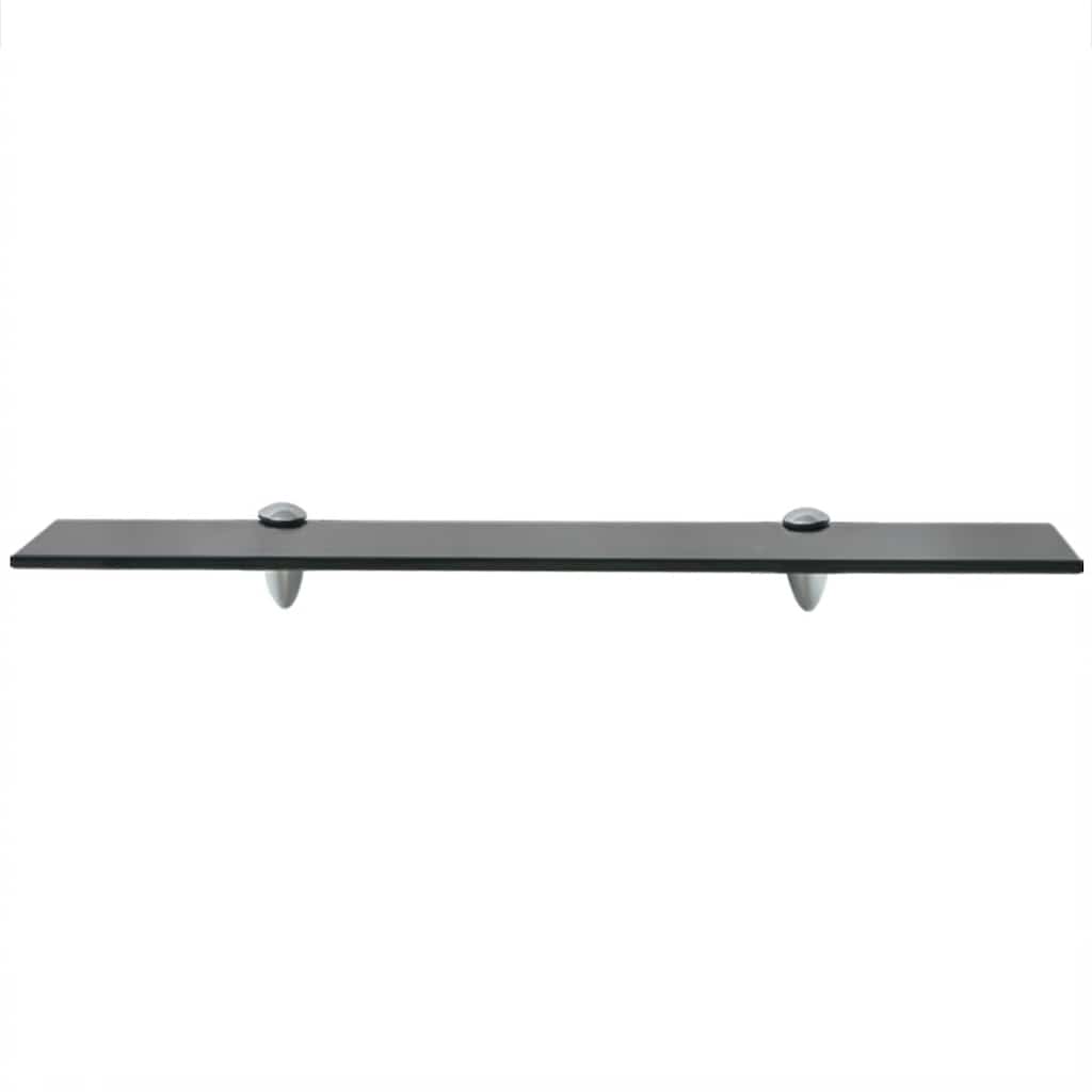 Floating Shelf | Set of 2 | Black | Tempered safety glass, zinc alloy