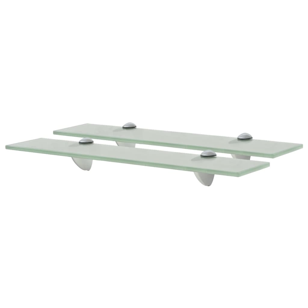 vidaXL Floating Shelves 2 pcs Glass 50x10 cm 8 mm