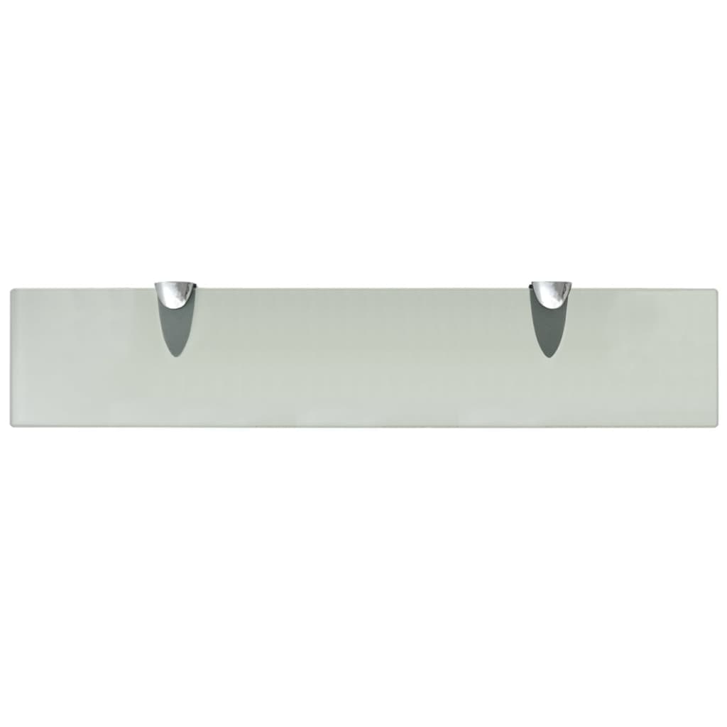 vidaXL Floating Shelves 2 pcs Glass 50x10 cm 8 mm