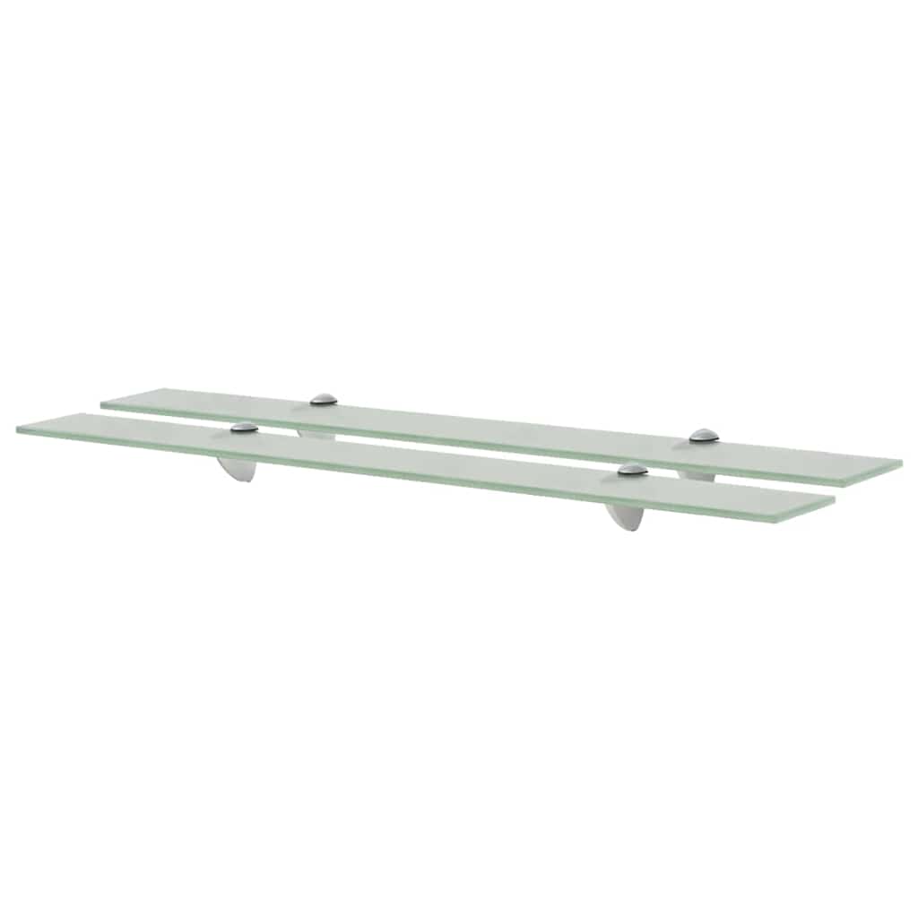 Floating Shelves 2 pcs Glass 80x10 cm 8 mm