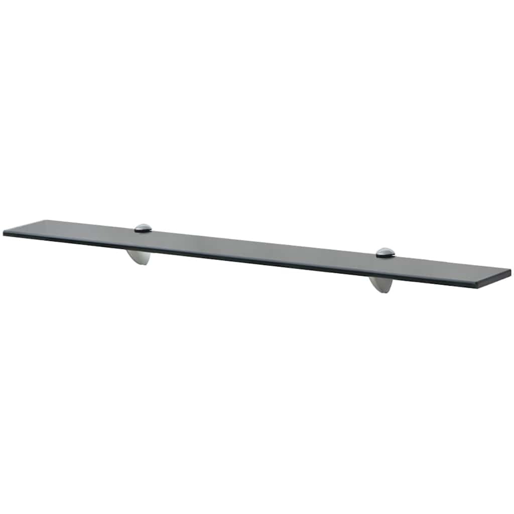 Floating Shelf | Set of 2 | Black | Tempered safety glass, Zinc alloy
