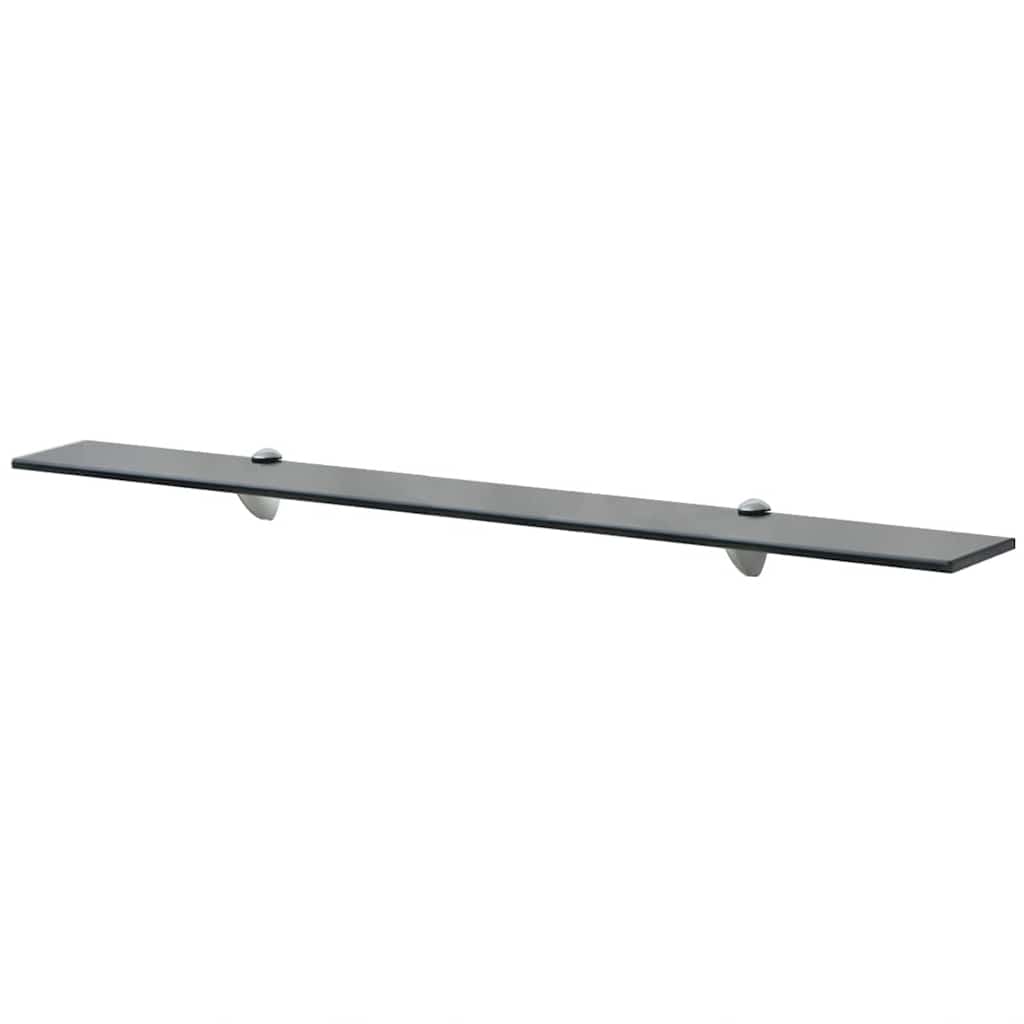 Floating Shelf | Set of 2 | Black | Tempered safety glass | Medium