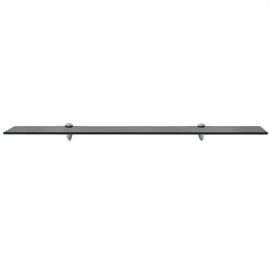 Floating Shelf | Set of 2 | Black | Tempered safety glass | Medium