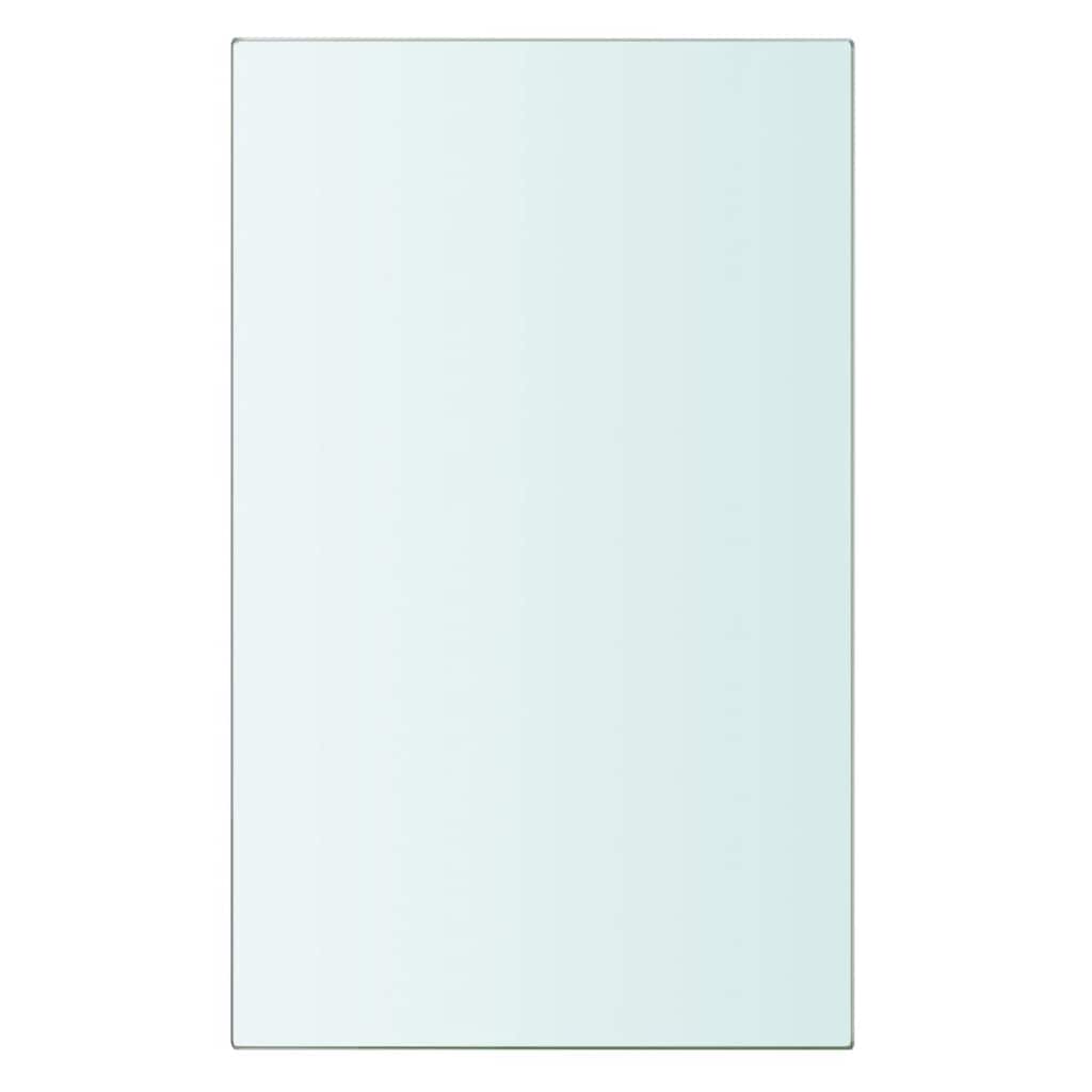 Shelves 2 pcs Panel Glass Clear 20x12 cm