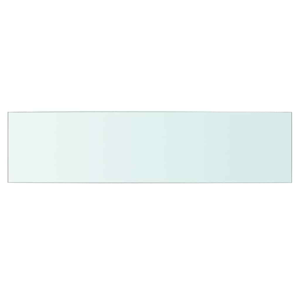 Shelves 2 pcs Panel Glass Clear 60x15 cm