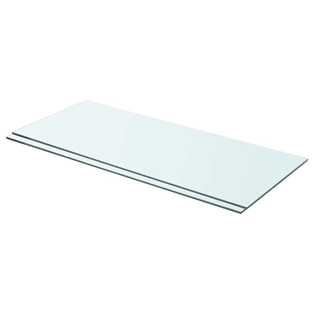 Shelves 2 pcs Panel Glass Clear 70x30 cm