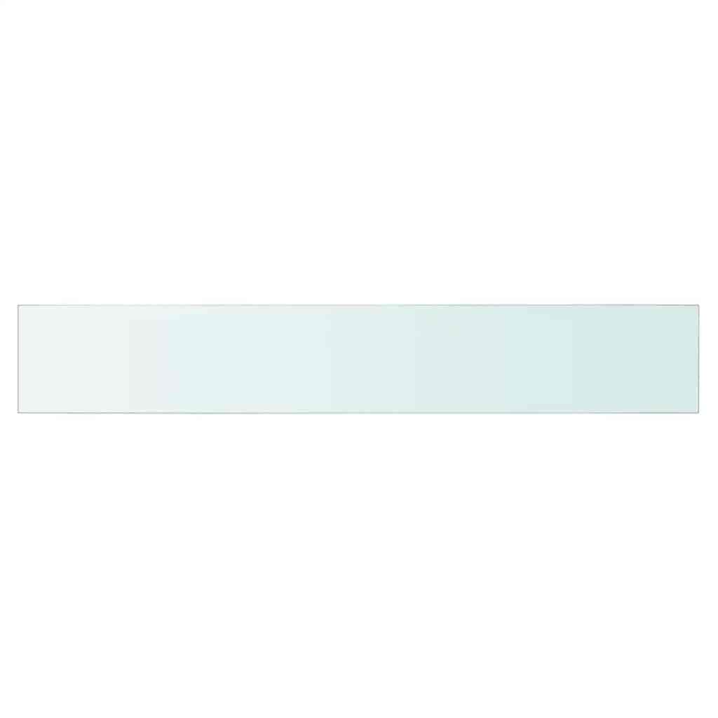 Shelves 2 pcs Panel Glass Clear 80x12 cm
