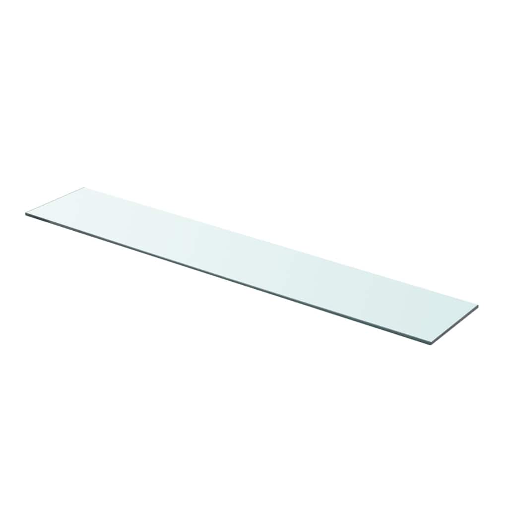 Shelves 2 pcs Panel Glass Clear 90x15 cm