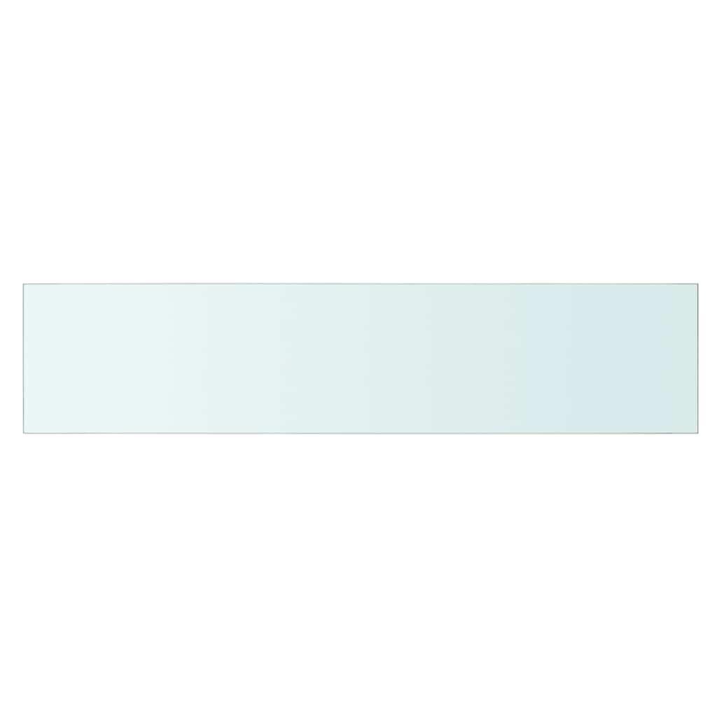 Shelves 2 pcs Panel Glass Clear 90x20 cm