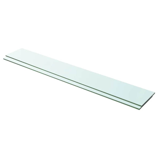 Glass Panel | Set of 2 | Clear | Tempered glass | 100x15cm | Stackable