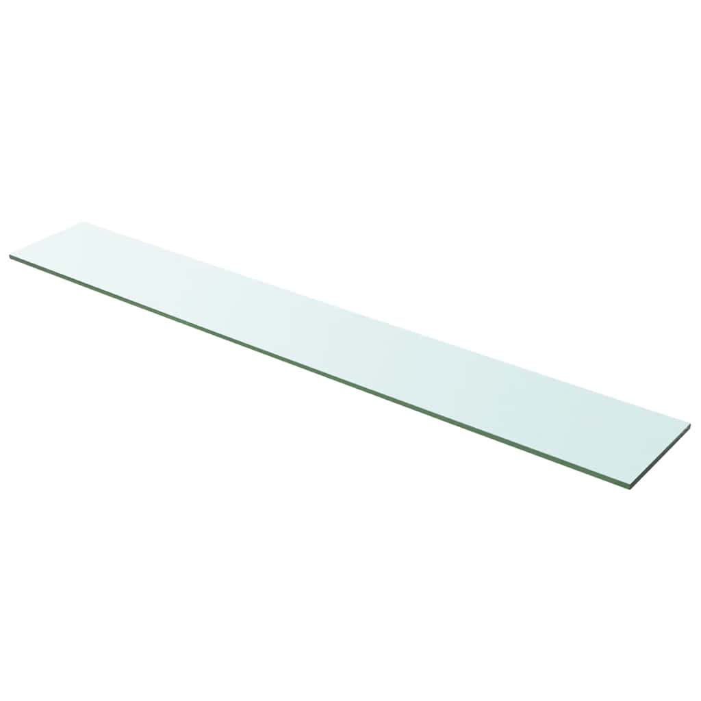 Shelves 2 pcs Panel Glass Clear 100x15 cm